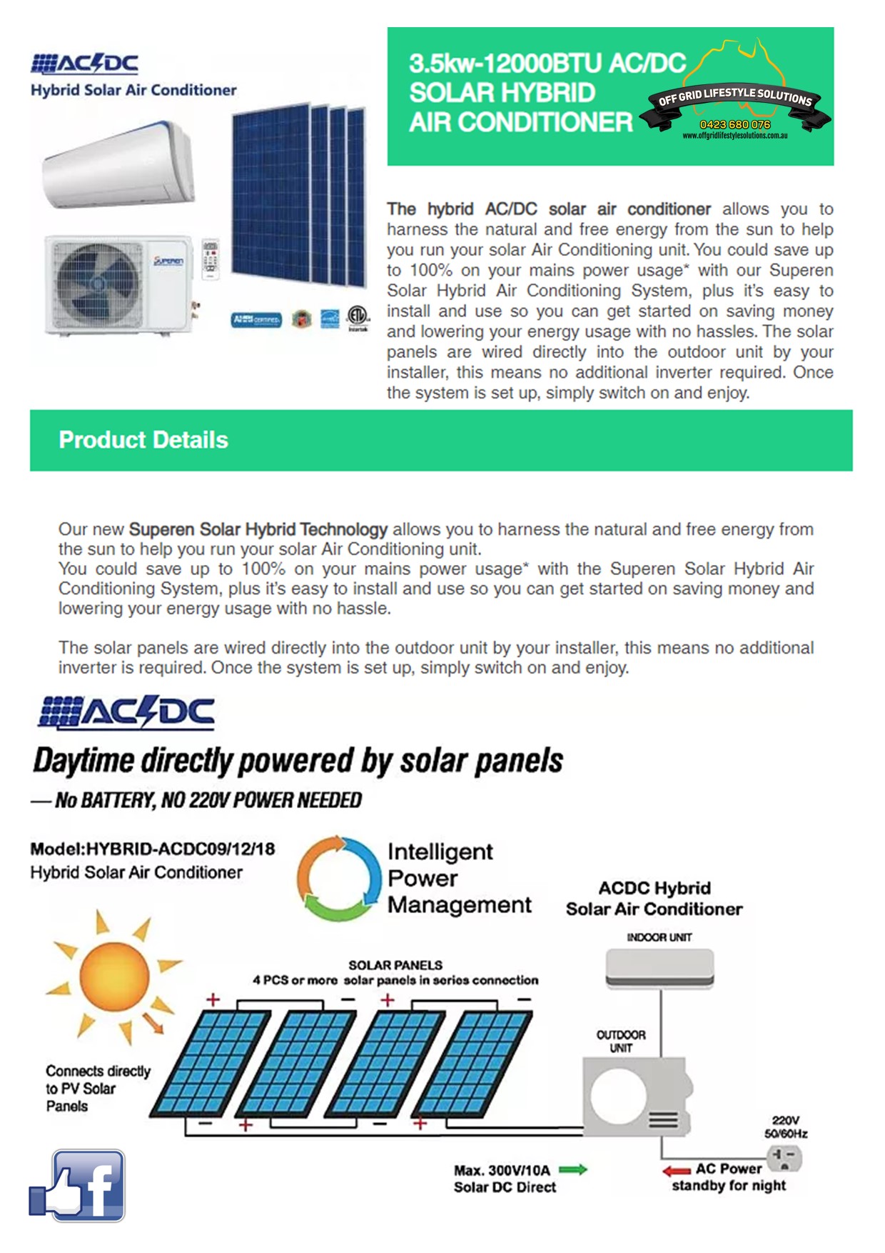 Solar Air Conditioning Offgrid Lifestyle Solutions